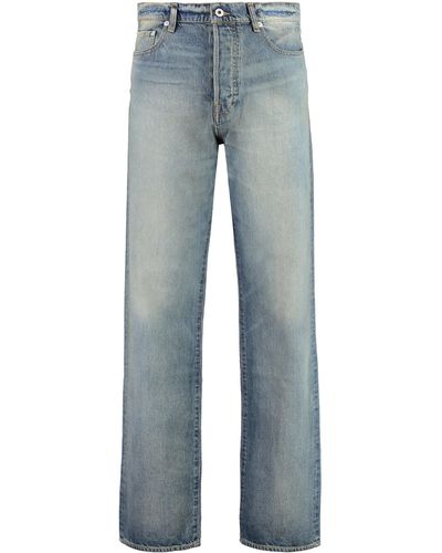 KENZO Jeans straight leg Asagao a 5 tasche - Blu