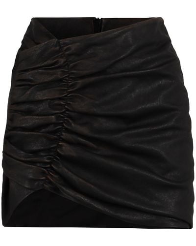 The Mannei Wishaw Leather Mini Skirt - Black