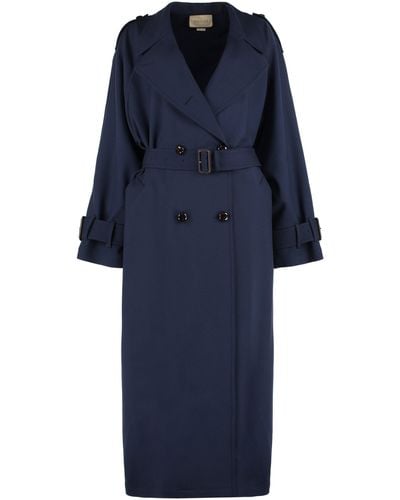 Gucci Double-breasted Wool Coat - Blue