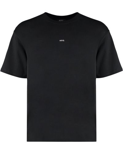 A.P.C. T-shirt girocollo Kyle in cotone - Nero
