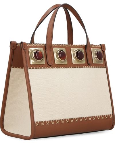 Etro Globtter Canvas Tote Bag - Brown