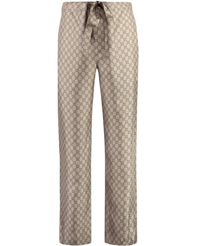 Gucci Pantaloni in seta - Grigio