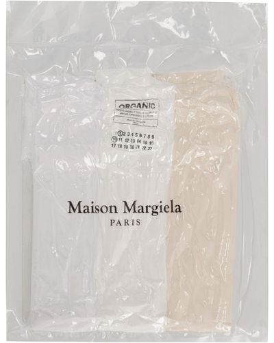 Maison Margiela Set da tre t-shirt in cotone - Multicolore