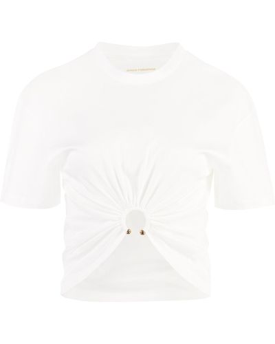 Rabanne Cotton Crew-neck T-shirt - White