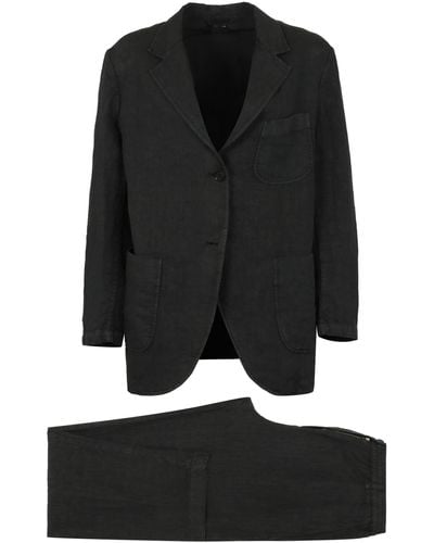 Aspesi Linen Two-piece Suit - Black