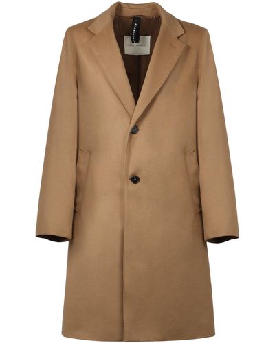 Mackintosh Single-breasted Wool Coat - Brown