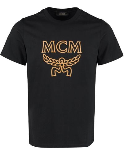MCM T-shirt in cotone con logo - Nero