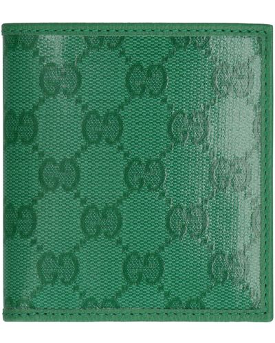 Gucci Fabric Bi-fold Wallet - Green