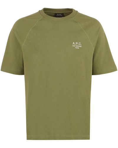A.P.C. T-shirt girocollo Willy in cotone - Verde