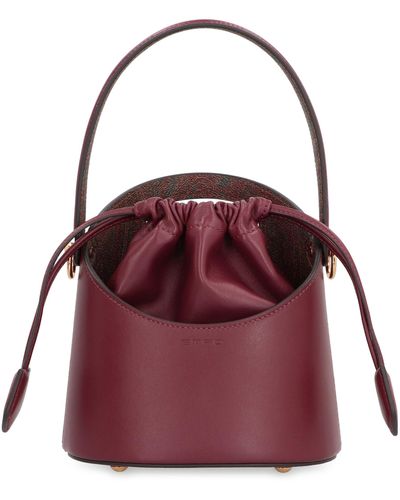 Etro Borsa a secchiello Saturno mini - Rosso