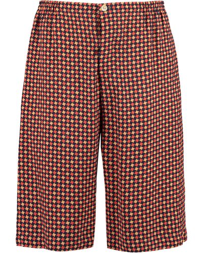 Gucci Shorts cosmogonie in viscosa stampata - Rosso