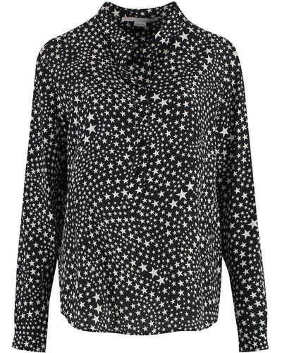 Stella McCartney Camicia in seta stampata - Nero