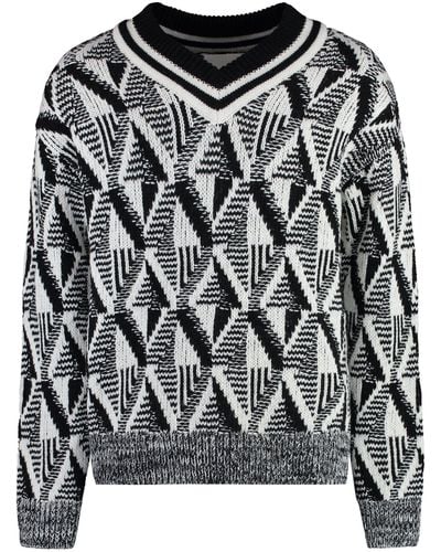 GANT Wool V-neck Sweater - Black