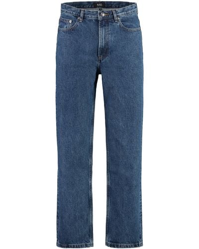 A.P.C. Martin 5-pocket Straight-leg Jeans - Blue
