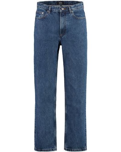 A.P.C. Jeans straight leg Martin a 5 tasche - Blu