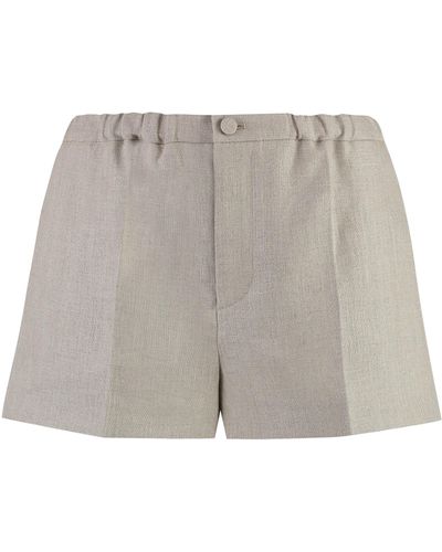 Valentino Linen Shorts - Gray