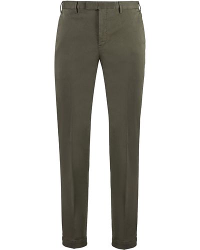 PT01 Stretch Cotton Trousers - Green