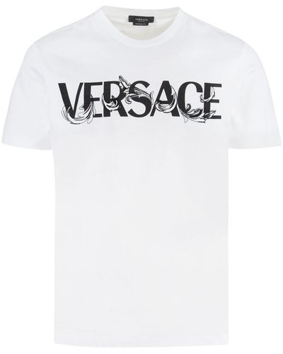 Versace Maglietta del logo di cotone - Bianco