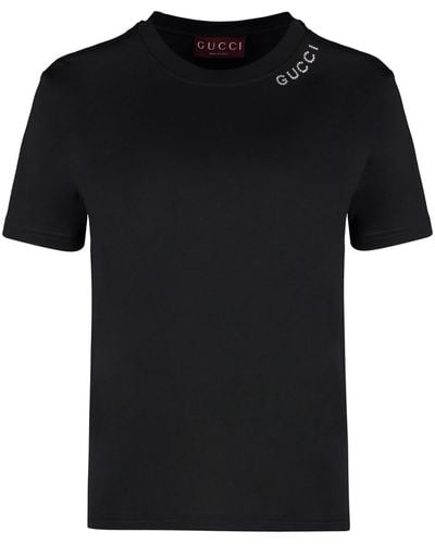 Gucci Cotton Crew-neck T-shirt - Black