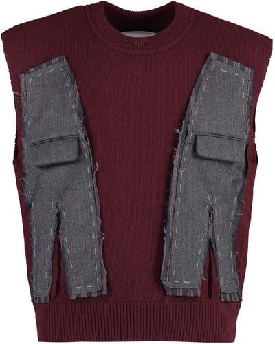 Maison Margiela Gilet in maglia di lana - Viola