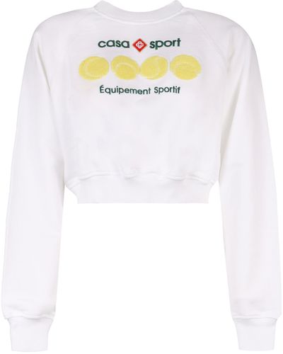 Casablancabrand Cotton Crew-neck Sweatshirt - White
