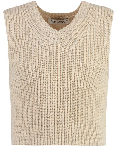 Our Legacy Intact Knitted Vest - Natural