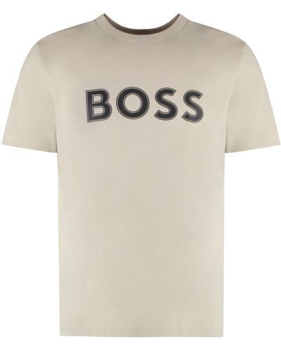 BOSS Cotton Crew-neck T-shirt - White