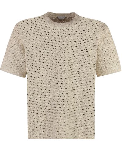 Bottega Veneta T-shirt in maglia di cotone - Bianco