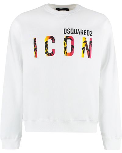 DSquared² Logo-print Cotton Sweatshirt in Red for Men
