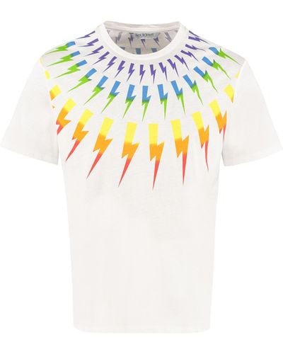 Neil Barrett Thunderbolt Print Jersey T-shirt - Multicolour