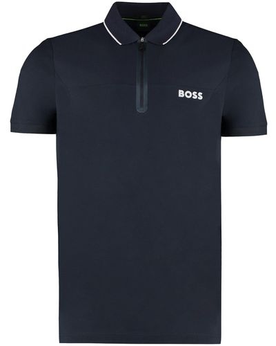 BOSS Cotton Jersey Polo Shirt - Black