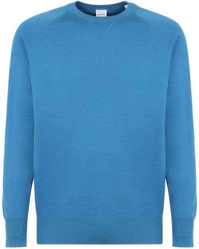 Aspesi Cotton Crew-neck Sweatshirt - Blue