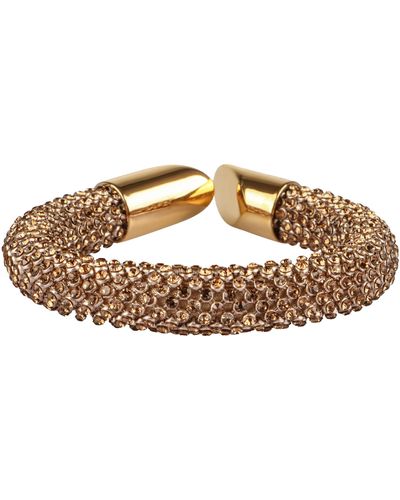 Rabanne Gold Pixel Bracelet - Brown