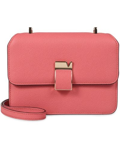Valextra Nolo Leather Mini Crossbody Bag - Pink
