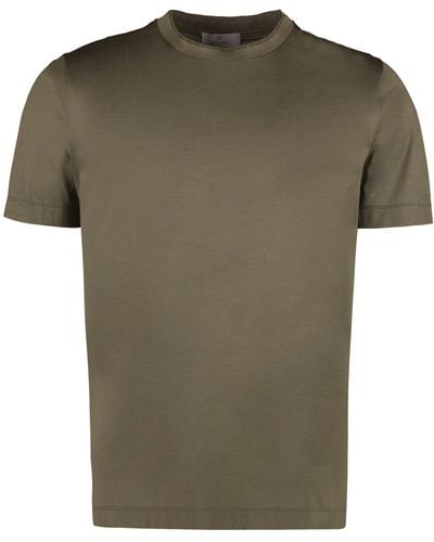 Canali Cotton Crew-neck T-shirt - Green