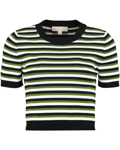 MICHAEL Michael Kors T-shirt in maglia a righe - Verde
