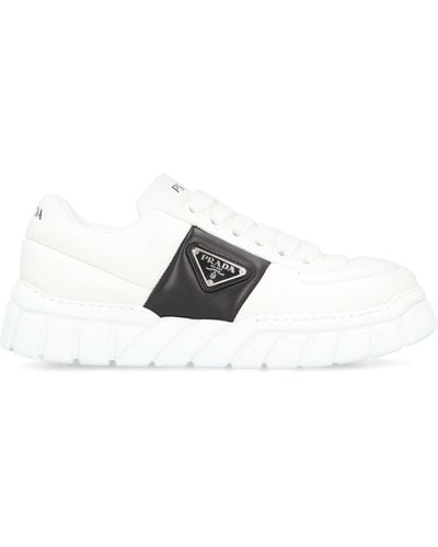 Prada Sneakers low-top in pelle - Bianco