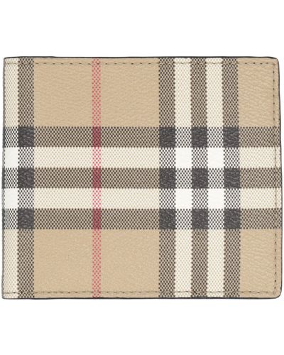 Burberry Coated Canvas Wallet - Natural