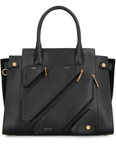 Off-White c/o Virgil Abloh City Tote Leather Handbag - Black