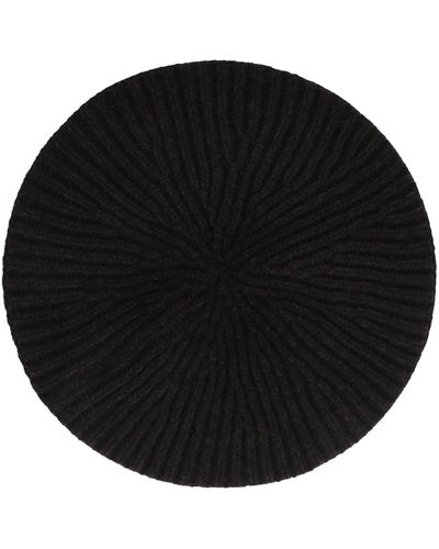 Ganni Knitted Wool Beanie Hat - Black