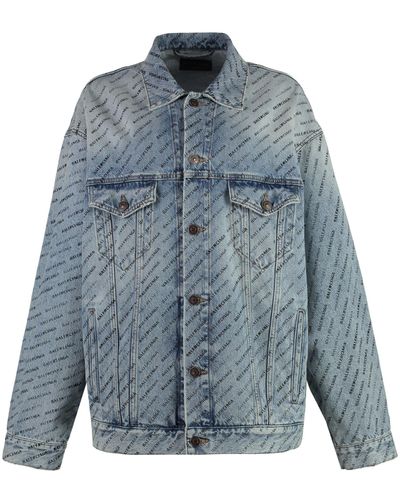 Balenciaga Printed Jacket - Blue