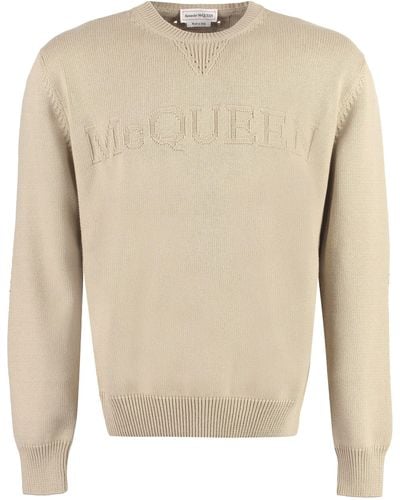 Alexander McQueen Logo Crew-neck Sweater - White