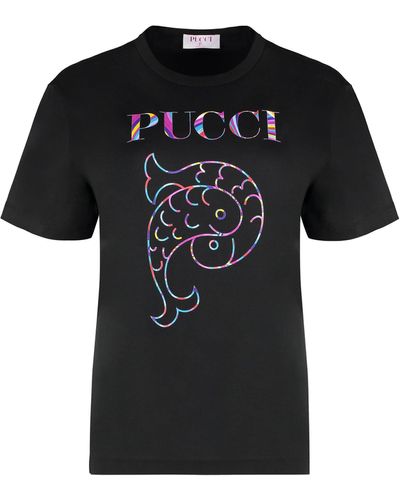 Emilio Pucci Cotton Crew-neck T-shirt - Black