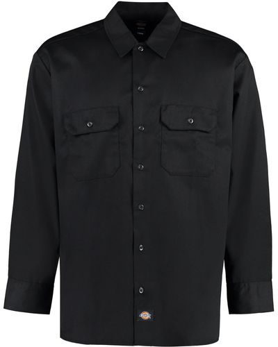 Dickies Long Sleeve Cotton Blend Shirt - Black