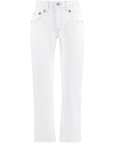 R13 Boy 5-pocket Straight-leg Jeans - White