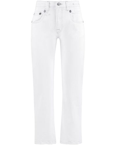 R13 Jeans straight leg Boy a 5 tasche - Bianco