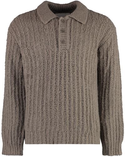 GANT Wool-blend Crew-neck Sweater - Brown