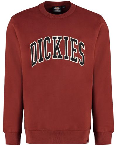 Dickies Aitkin Cotton Crew-Neck Sweatshirt - Red