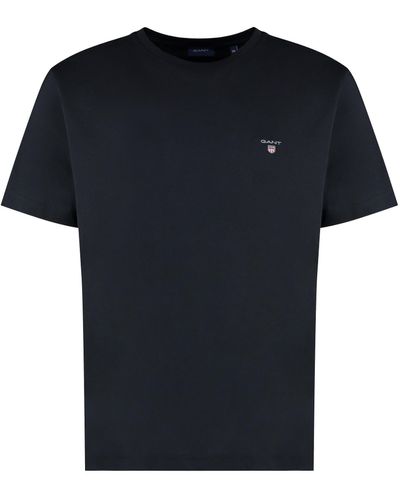 GANT Cotton Crew-neck T-shirt - Black