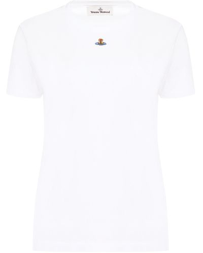 Vivienne Westwood T-shirt girocollo in cotone - Bianco